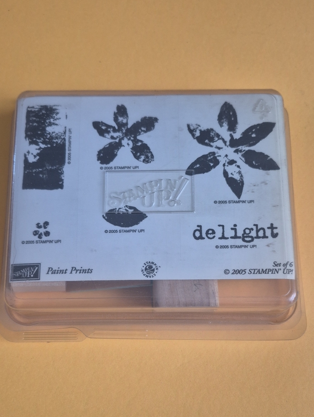 Stampin' Up! Paint Prints Rubber Stamp Set - White & Black